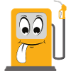 Cartoon Face Petrol Station