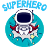 Børns fødselsdag Astronaut Superhero Superhero Superhero