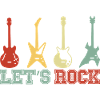 Electric rock guitars