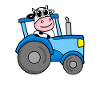 Vache tracteur illustration