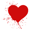 A bright red heart