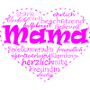 Mom heart pink