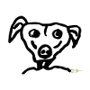 Dog head drawing SW