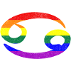 Segno zodiacale della bandiera del gay pride LGBT