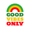 good vibes only rainbow reggae