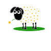 Brebis douce avec fleur