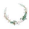 Botany flowers circle customizable