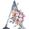 Floral Letter A