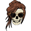 Stylish Woman Skull
