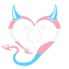 Teufelsherz Transgender mit Symbol