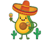 Avocat Cinco de Mayo Kawaii