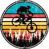 Retro Forest Bike Sunset