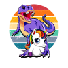 Einhorn und Dinosaurier