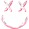 Smile with X eyes