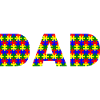DAD autism letter puzzle pattern