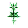gothic cross and skullgreen