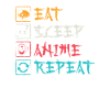 Japanse Anime Manga Eten Slaap Anime Repeat Design