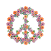 Pastellblume Friedenszeichen Retro-Vibes
