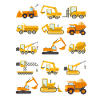 Construction Diggers Trucks Vehicles Design