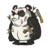 Warrior Panda combattant combattant