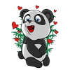 Panda mit Herzen Pandabär