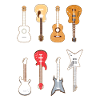 Guitars Collection Guitarist Musician Gift
