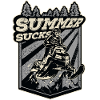 Summer Sucks Snowmobile Skeleton Snowmobiling