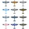 Spitfire fighter plane / camouflage pattern