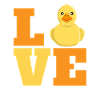 Bathing Duck Love Duck