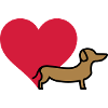 Coeur et teckel