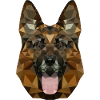 Polygon Portrait German Shepherd