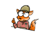 Fuchs mit Cap Mittelfinger