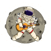 Gitarrist Astronaut Gitarre Geschenk Weltraum
