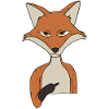Mürrischer Fuchs with middle finger