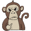 Mumrrischer Monkey holds middle finger