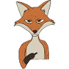 Mürrischer Fuchs with middle finger
