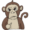 Mumrrischer Monkey holds middle finger