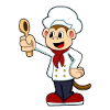 Affe Koch Kochlöffel Kochen