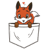 Süßer Fuchs - Brusttasche - Fox pocket