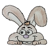 Grinsender OsterHase farbe