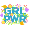 GRLPWR Girl Power Flowers FeministsGift