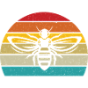 Bee retro sunset beekeeping beekeeper