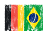 Germany and Brasil Flags