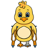 Chick with broken leg