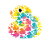 Regenbogen Ente - buntes Entchen