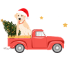 Labrador Weihnachts-Pickup