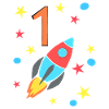Birthday Rocket 1