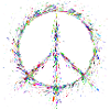 Peace in paint drops