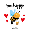 Bee happy black