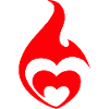 Heart Flames Fire